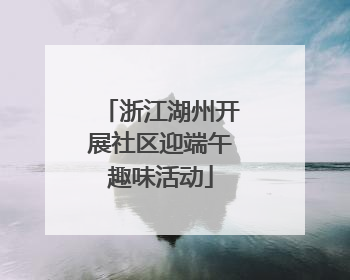 浙江湖州开展社区迎端午趣味活动